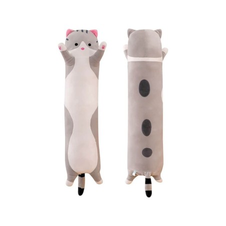 Peluche Gatto Cilindrico Grigio Small 50 cm Ingrosso