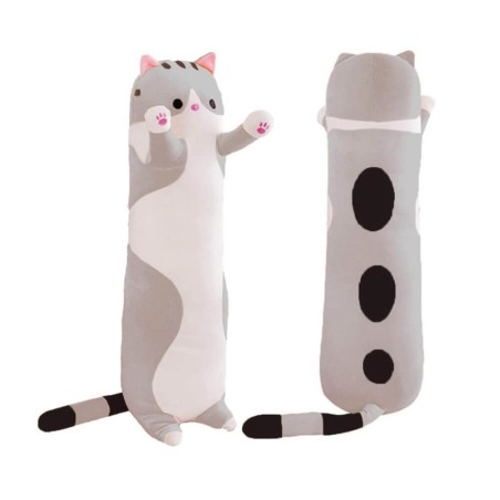 Peluche Gatto Cilindrico Grigio Jumbo 110 cm Ingrosso