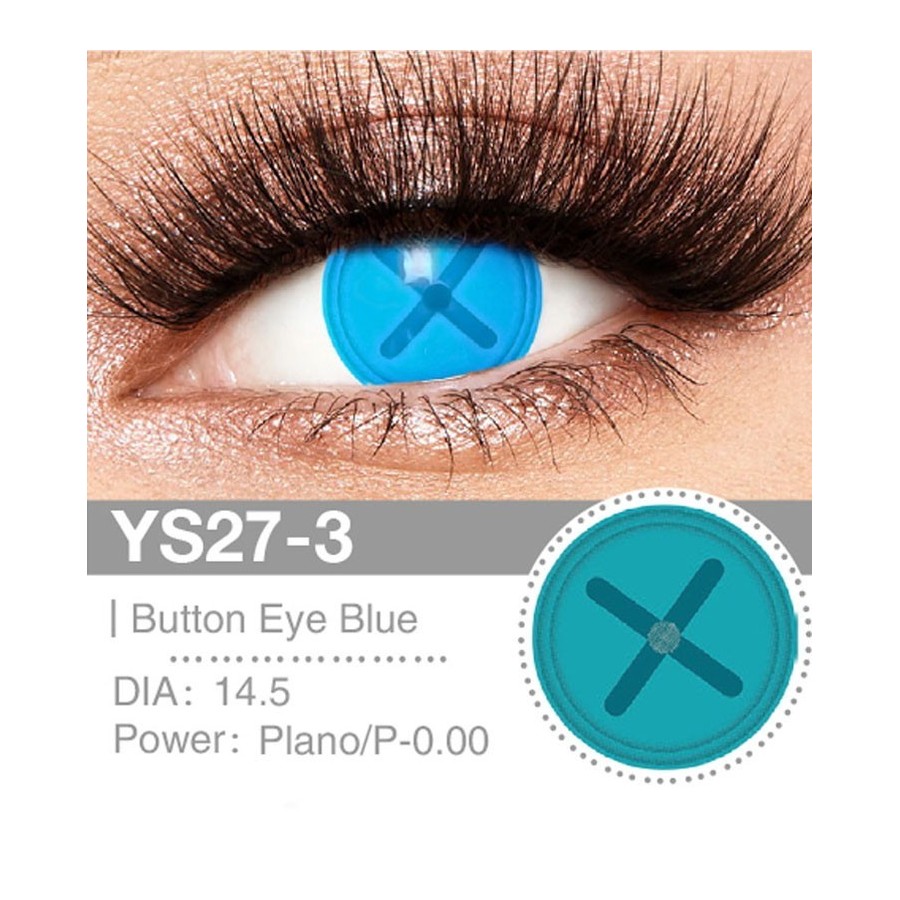 Lenti Cosplay Button Eye Blue 14.5 MM - Pidak Shop