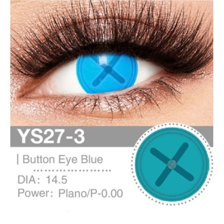 Lenti Cosplay Button Eye Blue 14.5 MM - Pidak Shop