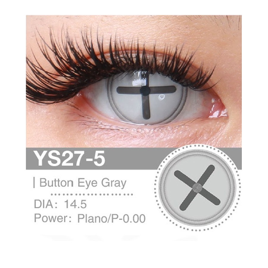 Lenti Cosplay Button Eye Gray 14.5 MM - Pidak Shop