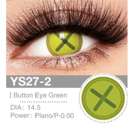 Lenti Cosplay Button Eye Green 14.5 MM - Pidak Shop
