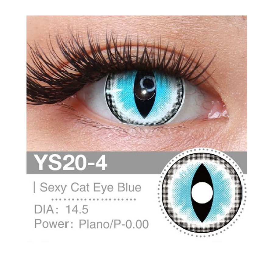 Lenti Cosplay Sexy Cat Eye Blue 14.5 MM - Pidak Shop