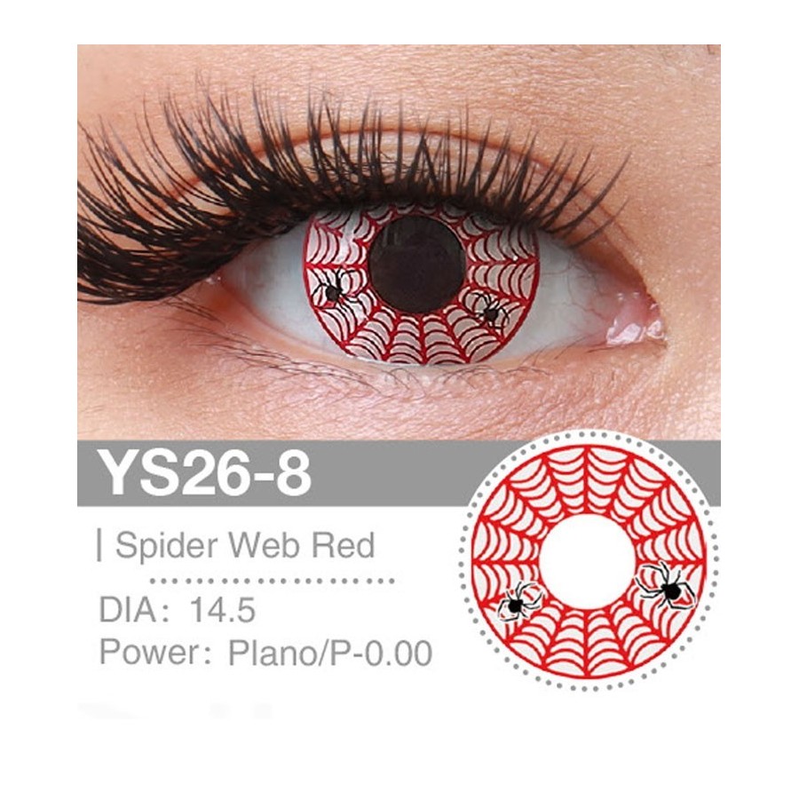 Lenti Cosplay Spider Web Red 14.5 MM - Pidak Shop
