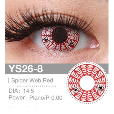 Lenti Cosplay Spider Web Red 14.5 MM - Pidak Shop