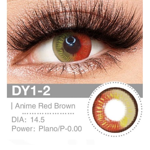 Lenti Cosplay Anime red brown 14.5 MM - Pidak Shop
