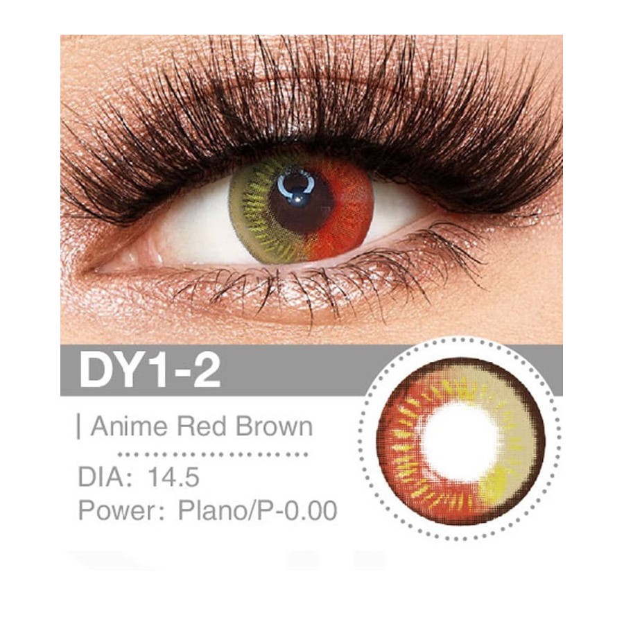 Lenti Cosplay Anime red brown 14.5 MM - Pidak Shop