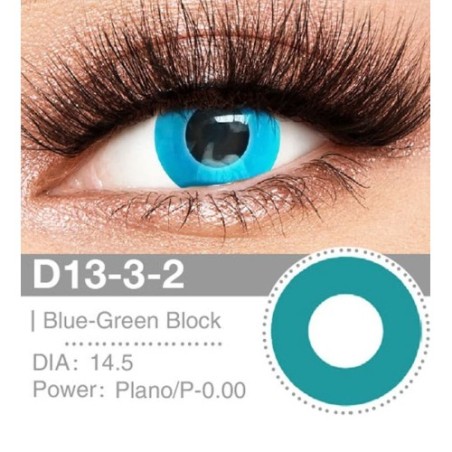 Lenti Cosplay Blue - Green Block 14.5 MM - Pidak Shop