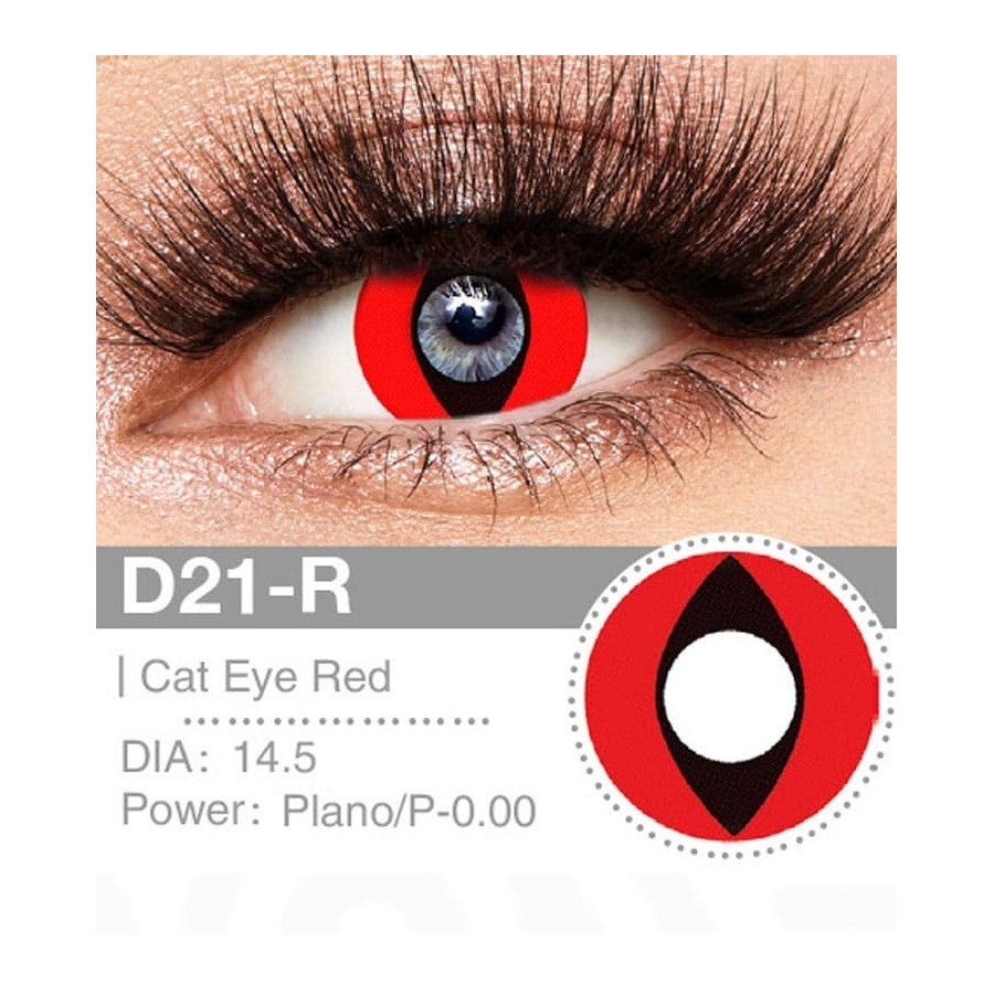 Lenti Cosplay Cat Eye Red 14.5 MM - Pidak Shop