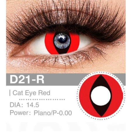 Lenti Cosplay Cat Eye Red 14.5 MM - Pidak Shop