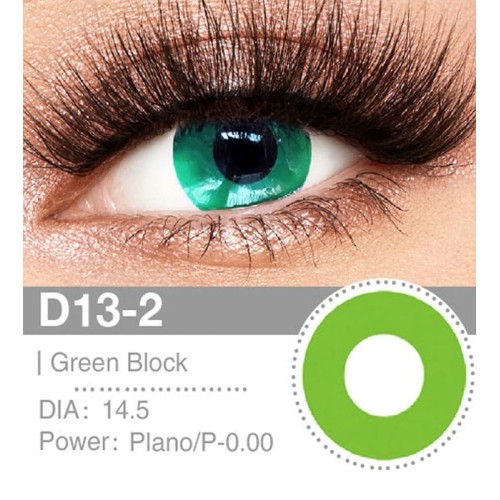 Lenti Cosplay Green Block 14.5 MM - Pidak Shop