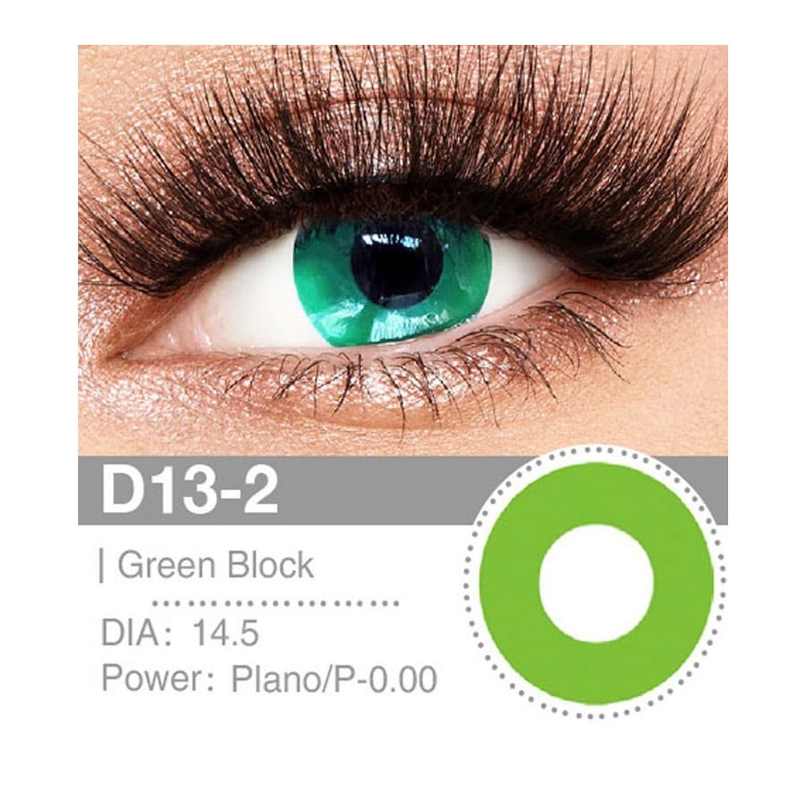 Lenti Cosplay Green Block 14.5 MM - Pidak Shop