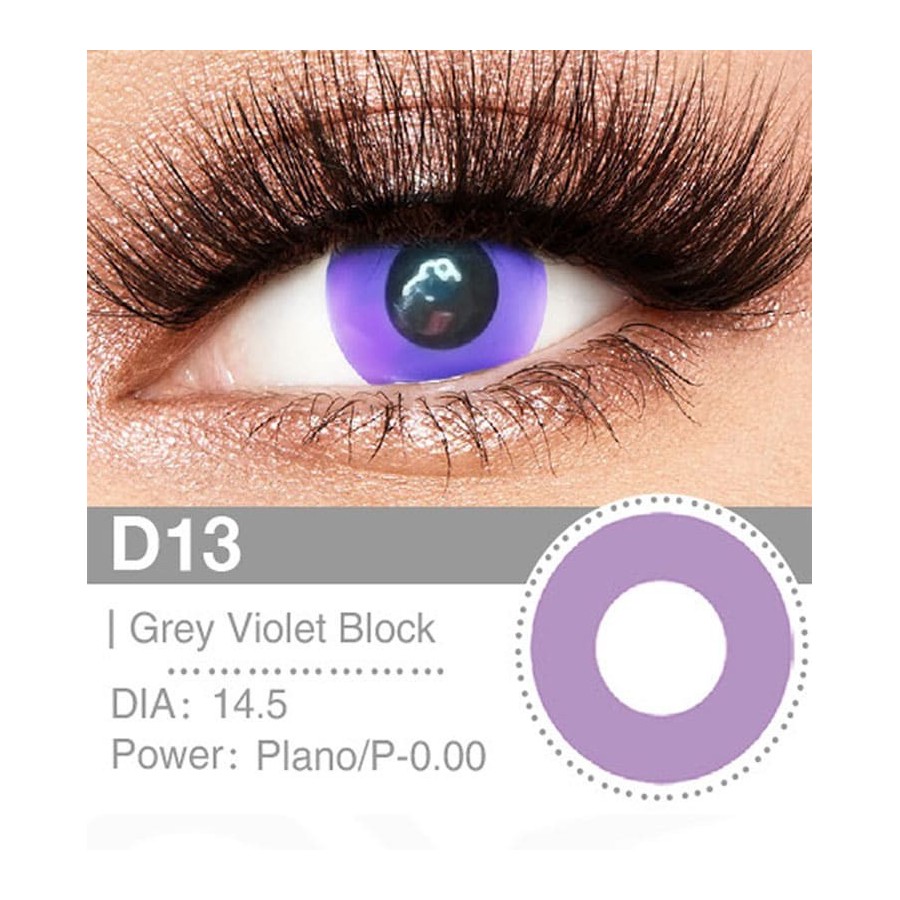 Lenti Cosplay Grey Violet Block 14.5 MM - Pidak Shop