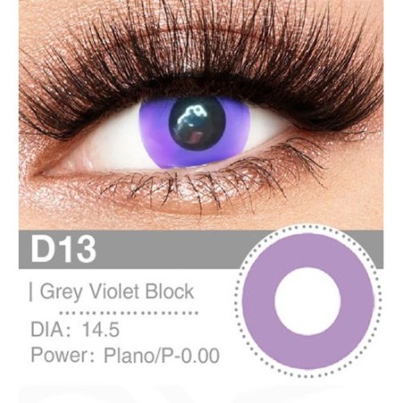 Lenti Cosplay Grey Violet Block 14.5 MM - Pidak Shop
