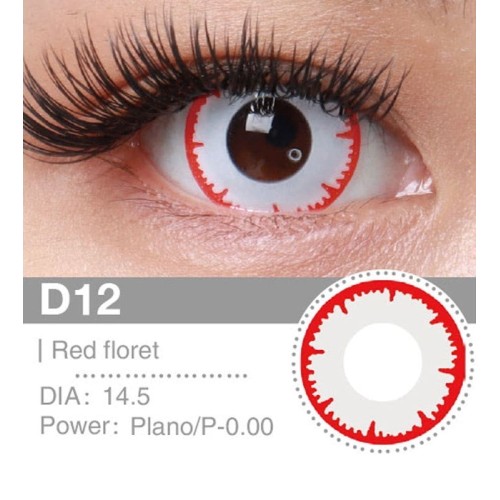 Lenti Cosplay Red Floret 14.5 MM - Pidak Shop