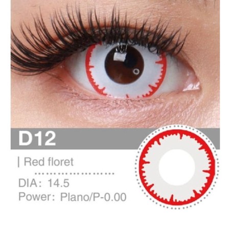 Lenti Cosplay Red Floret 14.5 MM - Pidak Shop