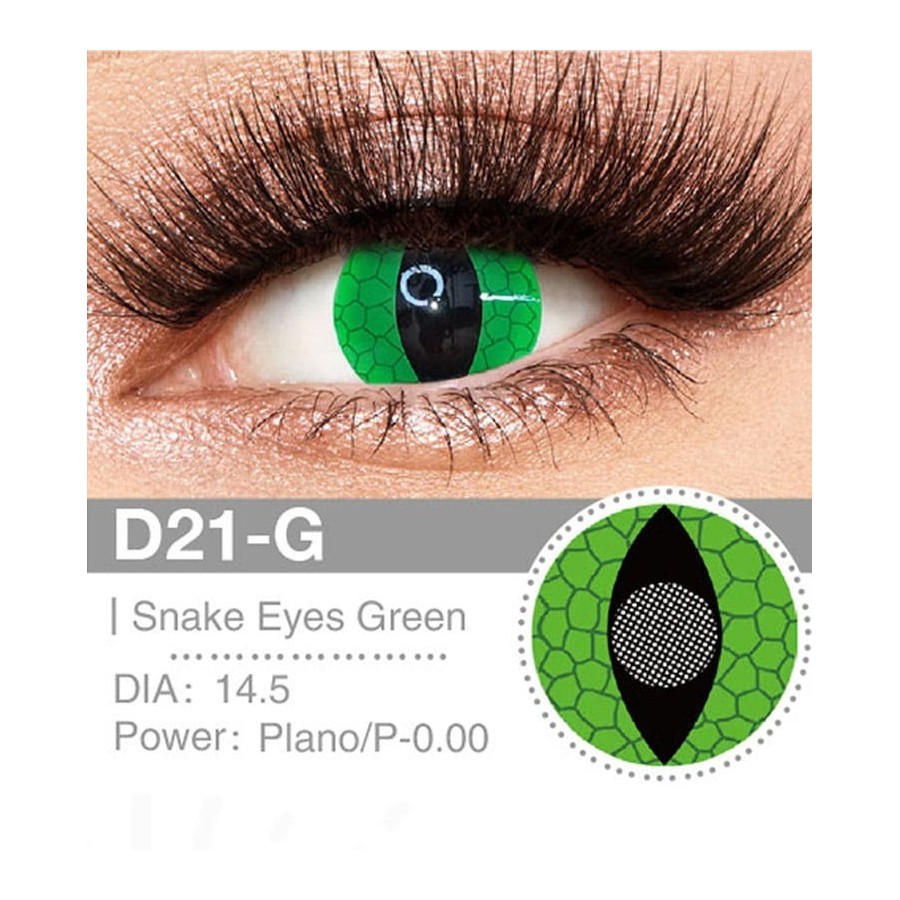 Lenti Cosplay Snake Eyes Green 14.5 MM - Pidak Shop