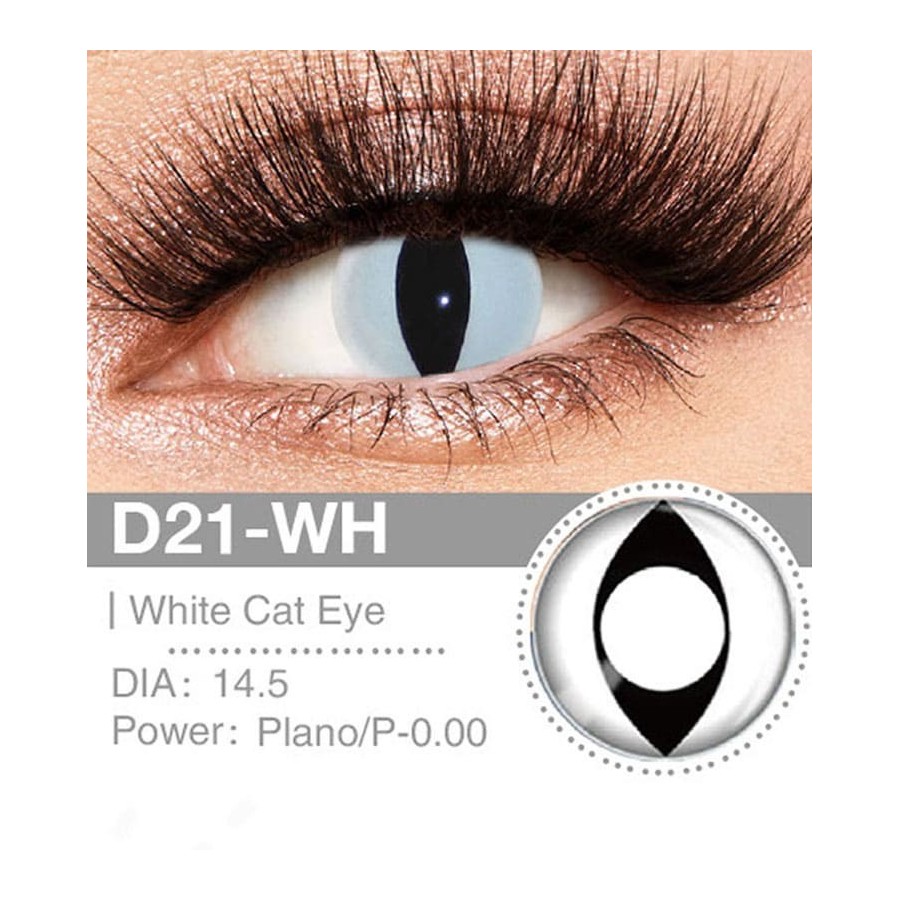 Lenti Cosplay White Cat Eye 14.5 MM - Pidak Shop