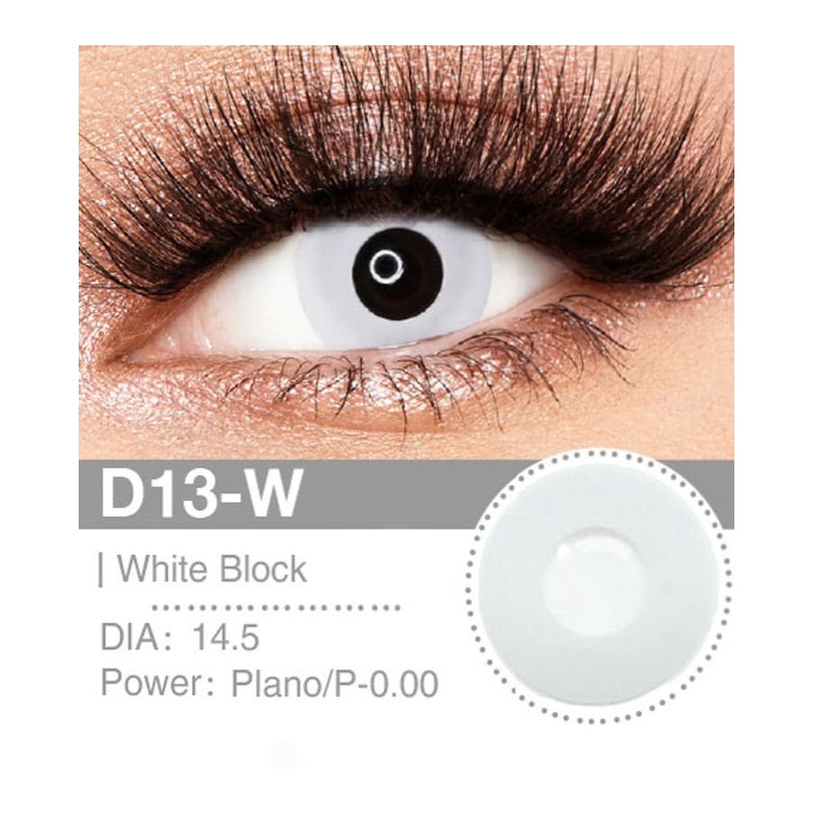 Lenti Cosplay White Block 14.5 MM - Pidak Shop