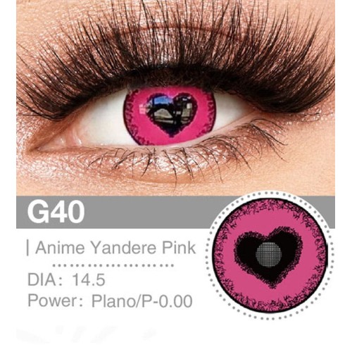 Lenti Cosplay Anime Yandere Pink 14.5 MM - Pidak Shop
