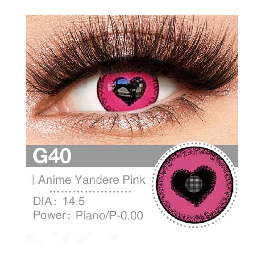 Lenti Cosplay Anime Yandere Pink 14.5 MM - Pidak Shop