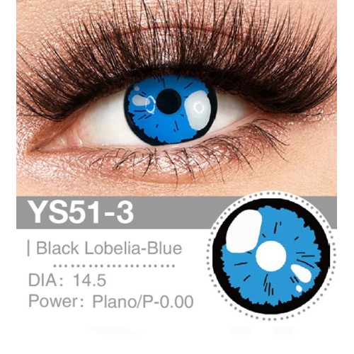 Lenti Cosplay Black Lobelia - Blue 14.5 MM - Pidak Shop