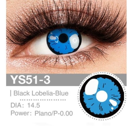 Lenti Cosplay Black Lobelia - Blue 14.5 MM - Pidak Shop