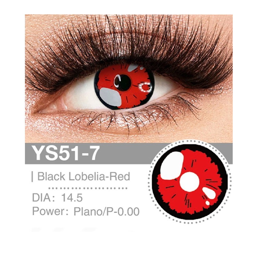 Lenti Cosplay Black Lobelia - Red 14.5 MM - Pidak Shop