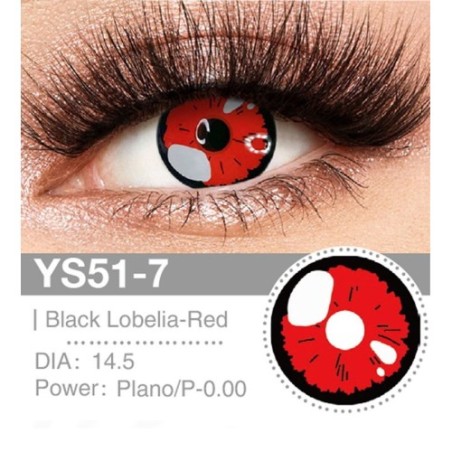 Lenti Cosplay Black Lobelia - Red 14.5 MM - Pidak Shop