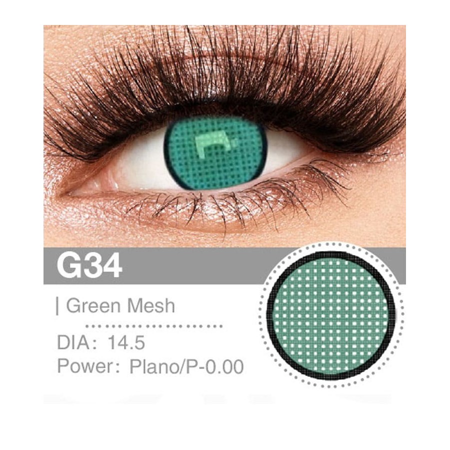 Lenti Cosplay Green Mesh 14.5 MM - Pidak Shop
