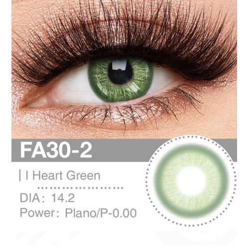 Lenti Cosplay Heart Green 14.2 MM - Pidak Shop