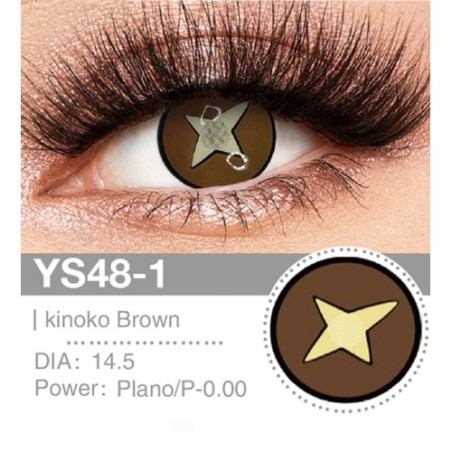 Lenti Cosplay Mushroom Student Brown 14.5 MM - Pidak Shop