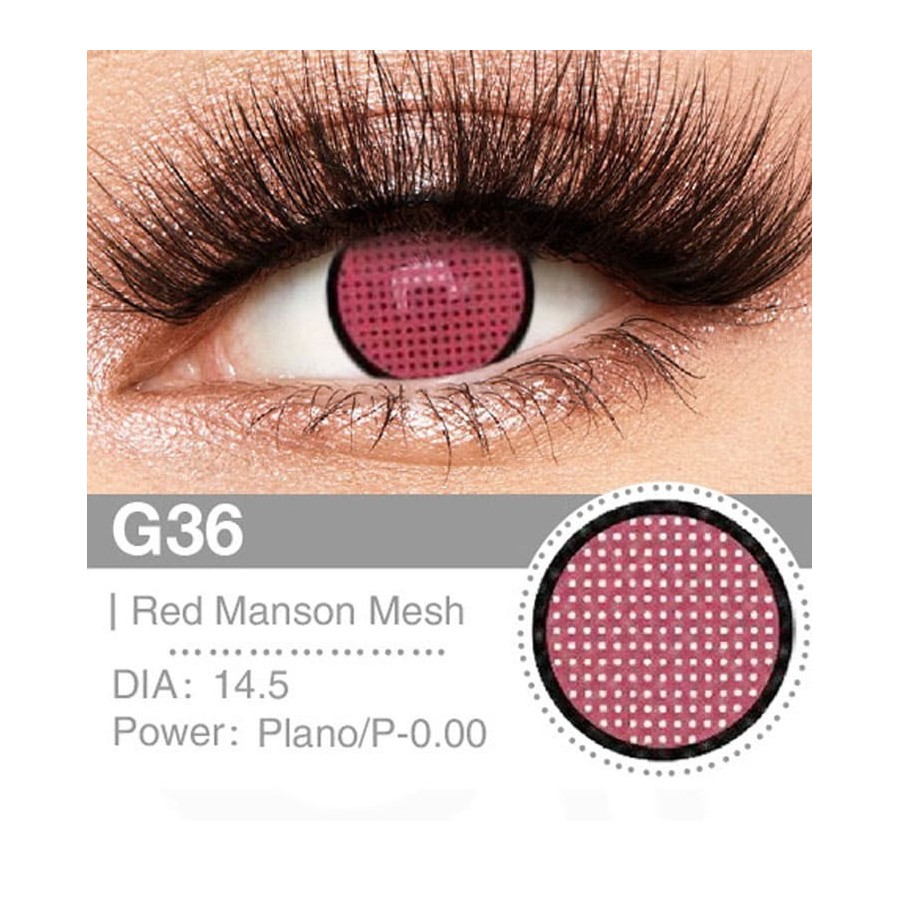 Lenti Cosplay Red Manson Mesh 14.5 MM - Pidak Shop