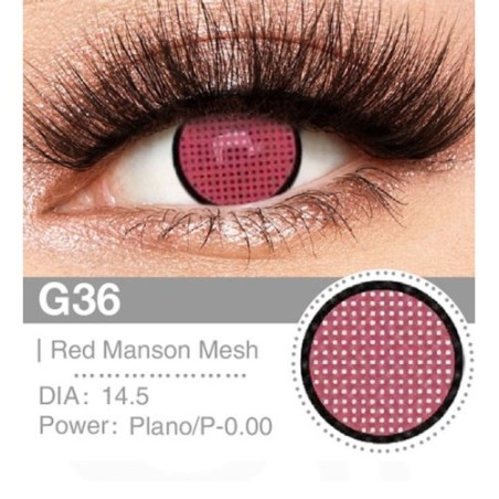 Lenti Cosplay Red Manson Mesh 14.5 MM - Pidak Shop