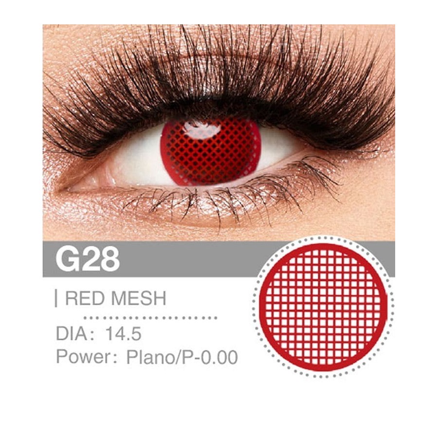 Lenti Cosplay Red Mesh 14.5 MM - Pidak Shop