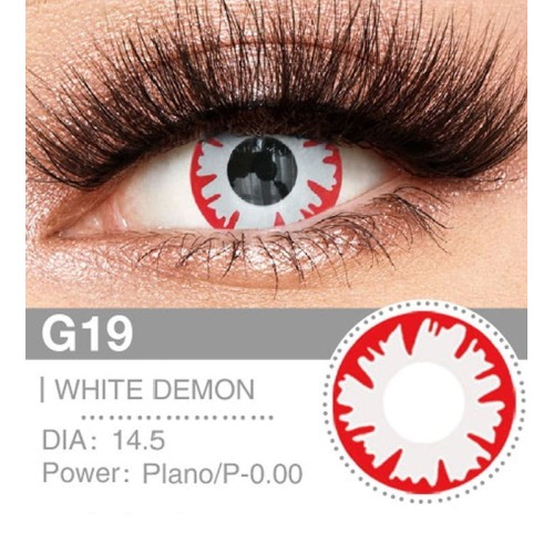 Lenti Cosplay White Demon 14.5 MM - Pidak Shop