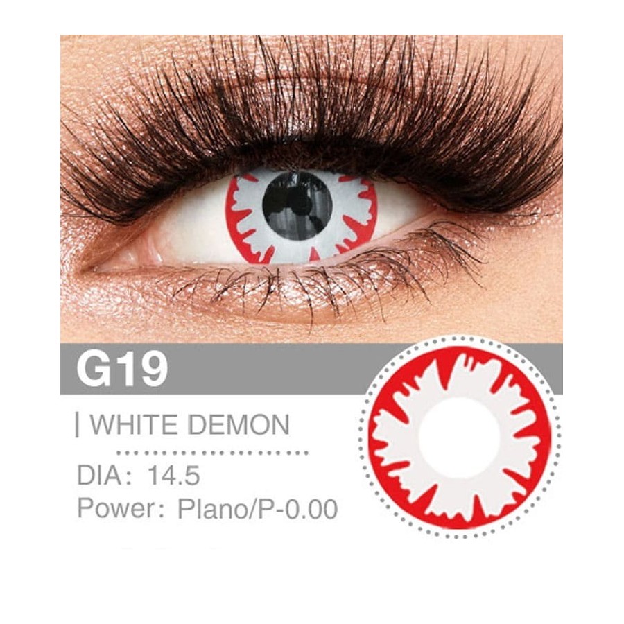 Lenti Cosplay White Demon 14.5 MM - Pidak Shop