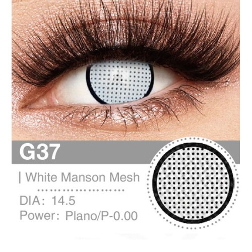 Lenti Cosplay White Manson Mesh 14.5 MM - Pidak Shop