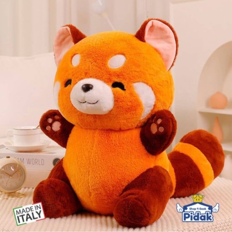 Scopri il Peluche Panda Rosso: 35 cm di puro amore e qualità Made in Italy!Ingrosso