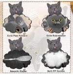 Peluche Gatto Cilindrico Grigio 50 cm Ingrosso