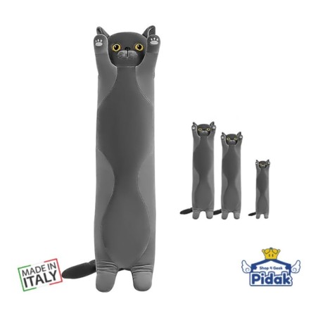 Peluche Gatto Cilindrico Grigio 90 cm Ingrosso