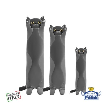 Peluche Gatto Cilindrico Grigio 90 cm Ingrosso