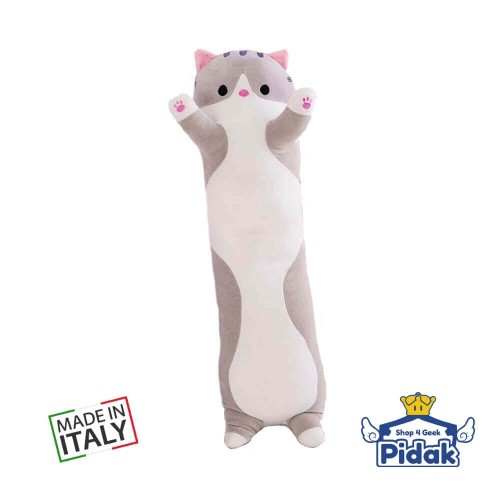 Peluche Gatto Cilindrico Grigio Jumbo 110 cm Ingrosso