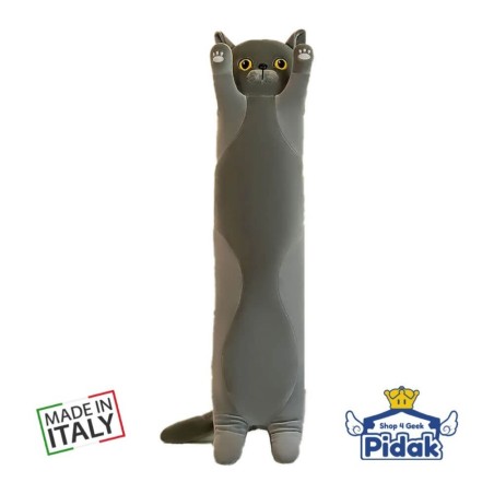 Peluche Gatto Cilindrico Grigio 90 cm Ingrosso