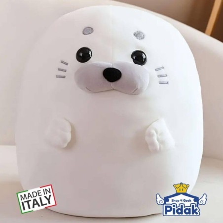 Peluche egg shape Foca bianca da 30 cm Pidak