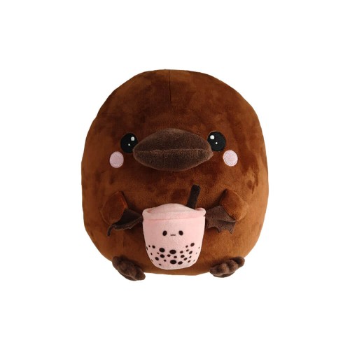 Peluche Platty l’Ornitorinco con Bubble-Tea 30 cm - Made in Italy - Pidak