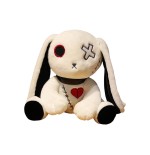 Peluche Coniglio Dark Seduto Bianco 30 cm - Pidak Shop