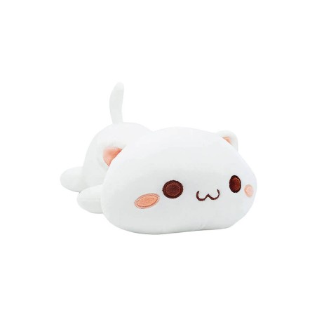 Peluche Gatto Chibi Sdraiato Bianco 70 cm - Pidak Shop