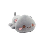 Peluche Gatto Chibi Sdraiato Grigio 70 cm - Pidak Shop