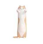 Peluche Gatto Cilindrico Beige e Bianco 90 cm - Pidak Shop
